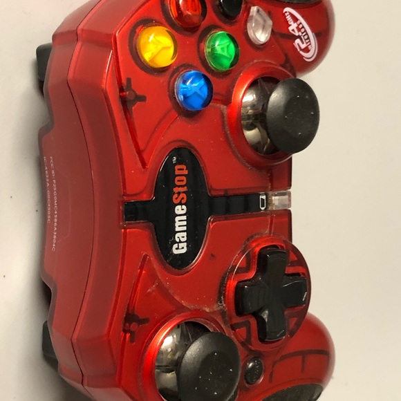 Red Game Stop Mad Catz 2.4Ghz Wireless Controller for PS2 - Picture 13 of 14